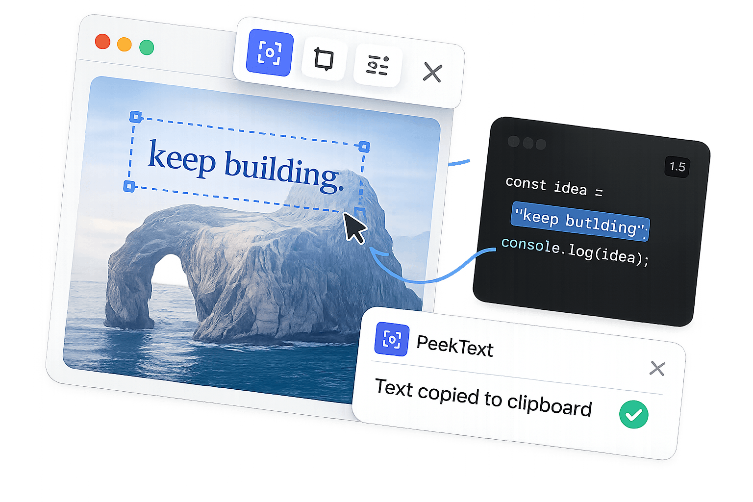 Interface mockup
